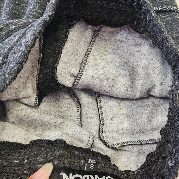 Men's Heather Greyish Black 3 Zip Pockets Drawstring Jogger Pants, sz SM - Picture 14 of 14